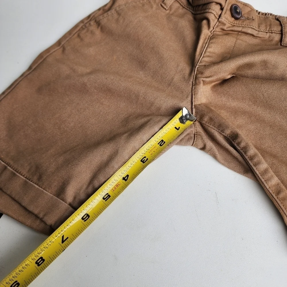Lot Of 2 Old Navy Girls Bermuda Uniform Shorts Khaki Tan Beige Elastic Waist M 8